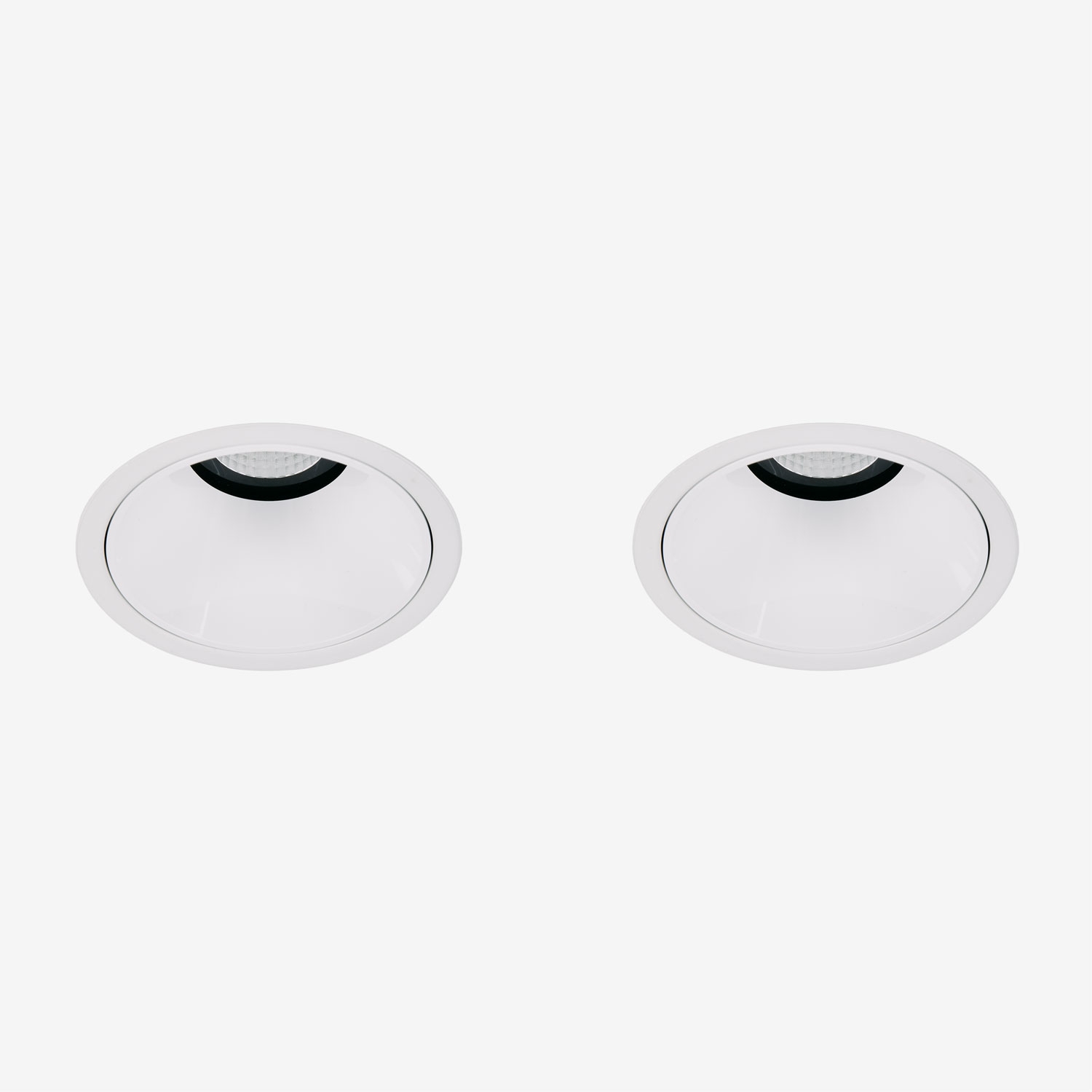 Sklum Pack Mit 2 Led-einbau-downlights Mit Runden Rahmen Ø8 Cm Aus Aluminium Orelva Weiss