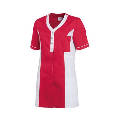 Kasack Damen rot/weiß 08/2789/0201, Größe 40