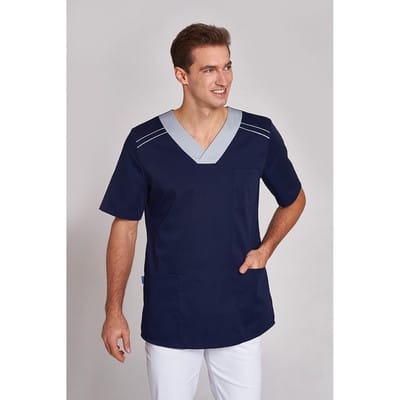 Schlupfkasack Unisex marine/silbergrau 12/1344/0429, Größe XXL