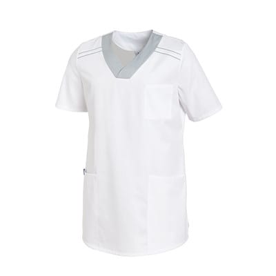 Schlupfkasack Unisex weiß/silber 12/1344/0129, Größe L
