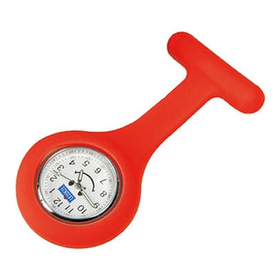 Ansteckuhr Kunststoff rot 02/2554/02