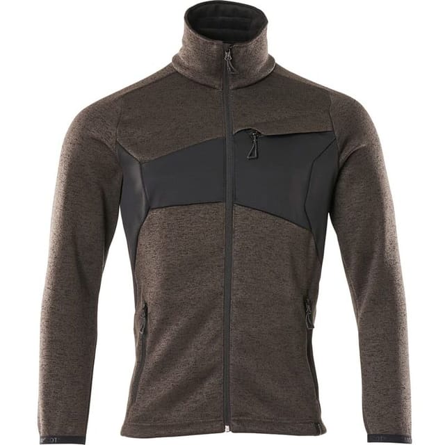 Strickpullover ACCELERATE mit Reißverschluss Dunkelanthrazit/Schwarz 18105-951-1809, Größe 3XL