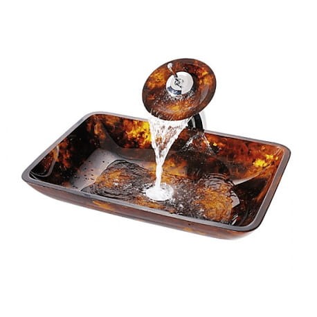 Glaswaschbecken Mit Armatur, Braun 55x36x10 Cm