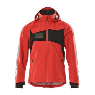 Hard Shell Jacke ACCELERATE Verkehrsrot/Schwarz 18301-231-20209, Größe M