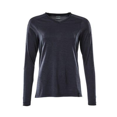 T-Shirt ACCELERATE, Langarm Schwarzblau meliert 18091-810-010, Größe 2XL ONE
