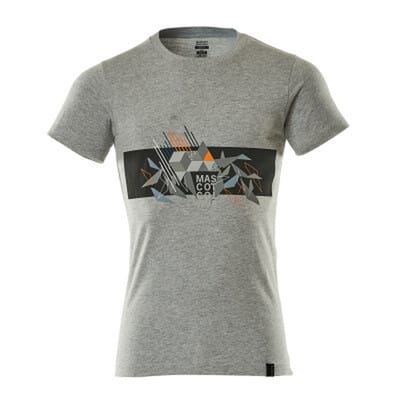 T-Shirt ACCELERATE Grau-meliert/Hi-vis Orange 19182-965-0814, Größe 3XL