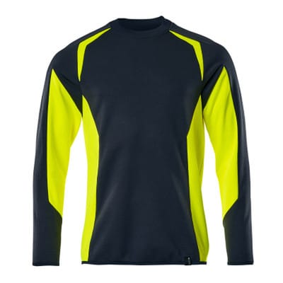 Sweatshirt Schwarzblau/Hi-vis Gelb 22084-781-01017, Größe XL