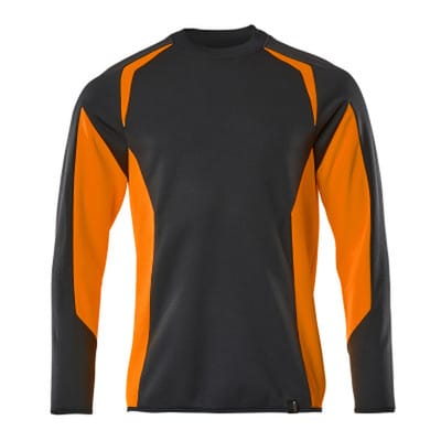 Sweatshirt Schwarzblau/Hi-vis Orange 22084-781-01014, Größe 2XL