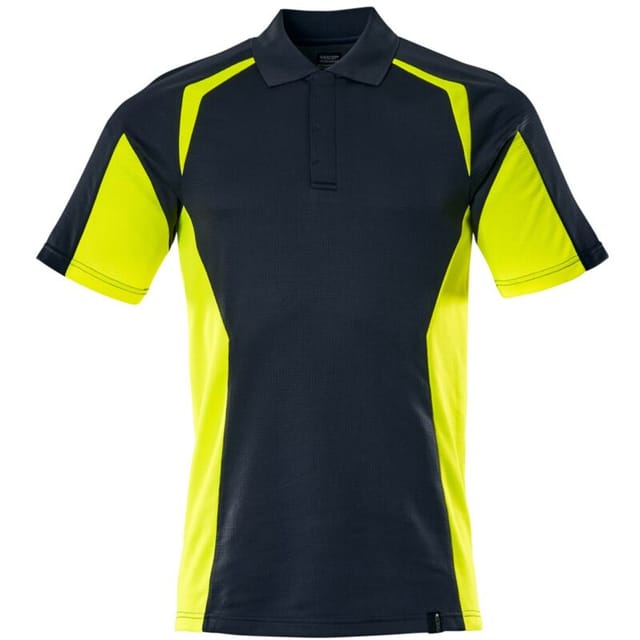 Polo-Shirt Schwarzblau/Hi-vis Gelb 22083-771-01017, Größe 2XL