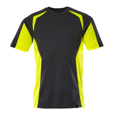 T-Shirt Schwarz/Hi-vis Gelb 22082-771-0917, Größe 2XL