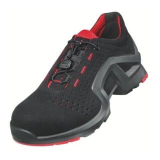 1 support Halbschuhe S1 85129 schwarz/rot, Weite 12, Größe 35