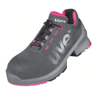 1 ladies Halbschuhe S2 85628 grau/pink, Weite 11, Größe 43