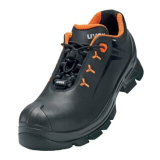 2 MACSOLE® Halbschuhe S3 65224 schwarz/orange, Weite 14, Größe 39