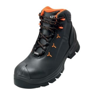 2 MACSOLE® Stiefel S3 65234 schwarz/orange, Weite 14, Größe 51