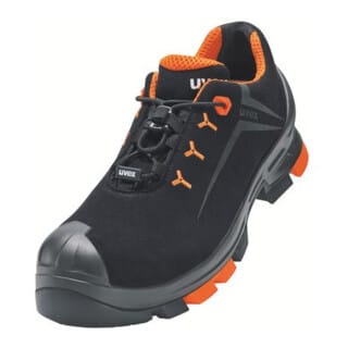 2 Halbschuhe S3 65082 schwarz/orange, Weite 11, Größe 51