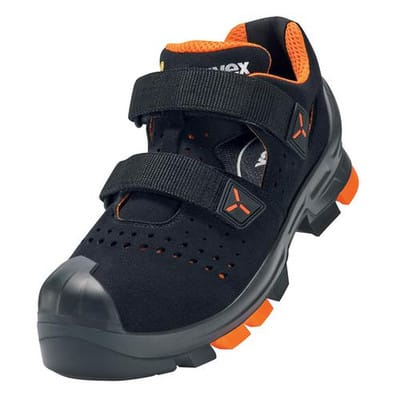 uvex 2 Sandalen S1P 65003 schwarz, orange Weite 12 Größe 43