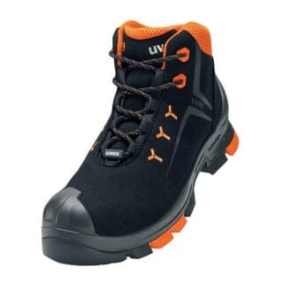 2 Stiefel S3 65093 schwarz/orange, Weite 12, Größe 50