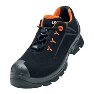 2 MACSOLE® Halbschuhe S3 65284 schwarz/orange, Weite 14, Größe 40