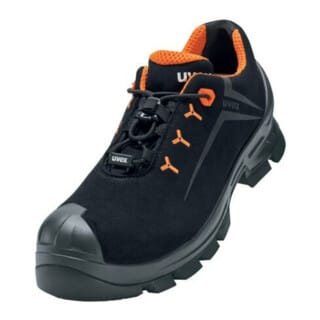 2 MACSOLE® Halbschuhe S3 65284 schwarz/orange, Weite 14, Größe 49