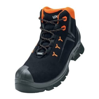 2 MACSOLE® Stiefel S3 65293 schwarz/orange, Weite 12, Größe 50
