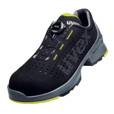 1 Halbschuhe S1 65657 schwarz/gelb, Weite 10, Größe 39