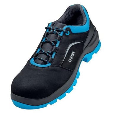 2 xenova® Halbschuhe S2 95578 schwarz/blau, Weite 11, Größe 39