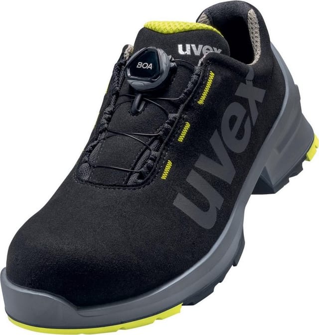 1 Halbschuhe S2 65668 schwarz/gelb, Weite 11, Größe 43