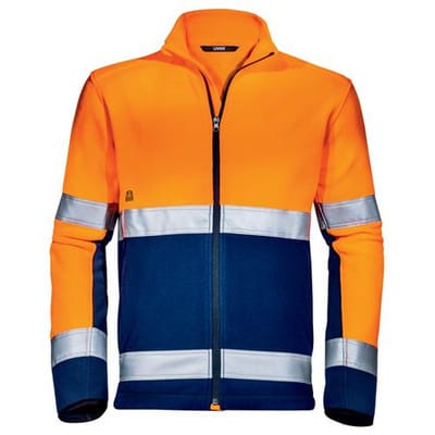 Fleecejacke Construction warnorange, Größe XL