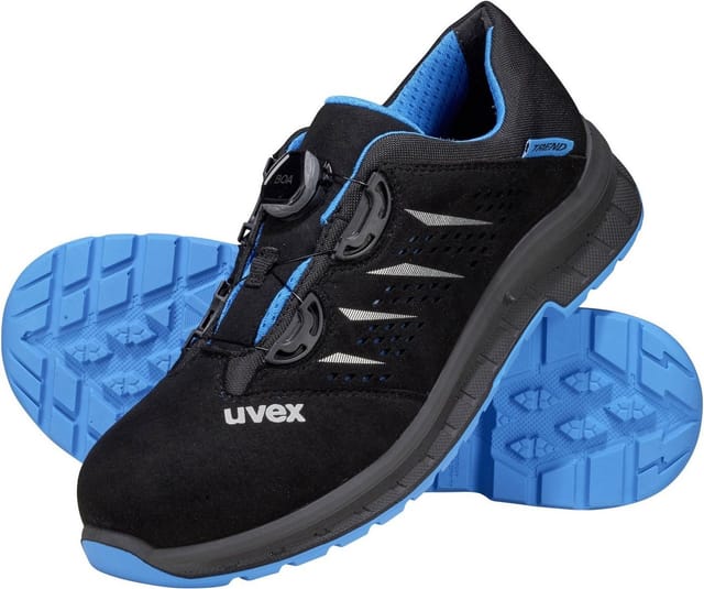 2 trend Halbschuhe S1P 69383 schwarz/blau, Weite 12, Größe 39
