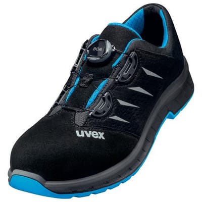 2 trend Halbschuhe S1P 69381 schwarz/blau, Weite 10, Größe 51