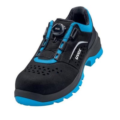 2 xenova® Halbschuhe S1P 95583 schwarz/blau, Weite 12, Größe 45