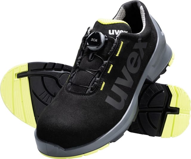 1 Halbschuhe S2 65667 schwarz/gelb, Weite 10, Größe 39