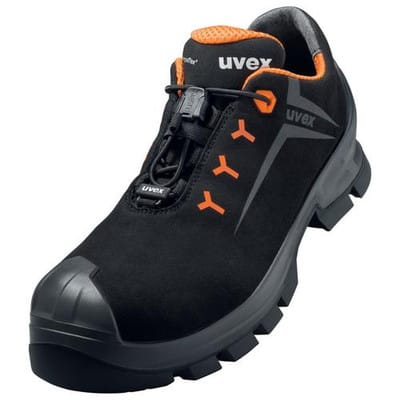 2 MACSOLE® Halbschuhe S3 65243 schwarz/orange, Weite 12, Größe 44