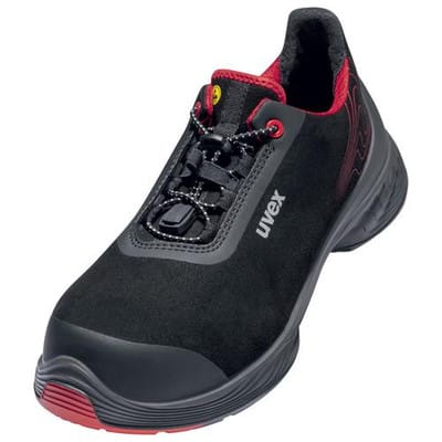 1 G2 Halbschuhe S3 68384 schwarz/rot, Weite 14, Größe 40