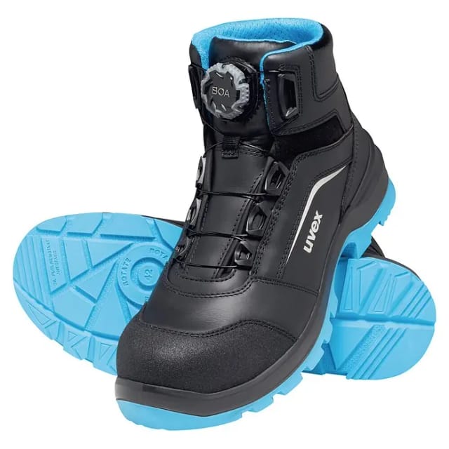 2 xenova® Stiefel S3 95692 schwarz/blau, Weite 11, Größe 41