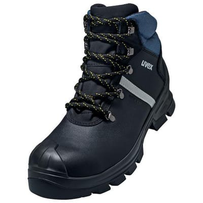 2 construction Stiefel S3 65122 schwarz/blau, Weite 11, Größe 44