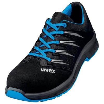 2 trend Halbschuhe S1P 69372 schwarz/blau, Weite 11, Größe 44