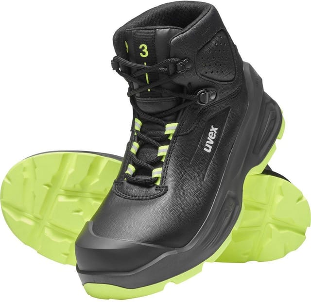 3 Stiefel S3 68722 schwarz/gelb, Weite 11, Größe 43
