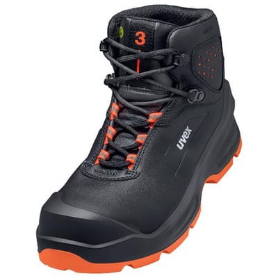 3 Stiefel S3 68732 schwarz/orange, Weite 11, Größe 47