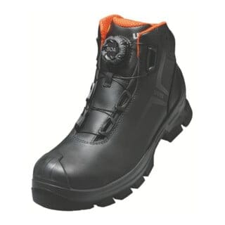 2 MACSOLE® Stiefel S3 65322 schwarz/orange, Weite 11, Größe 44