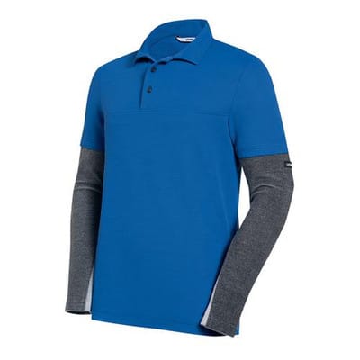 Poloshirt cut nanoflex blau, Größe M