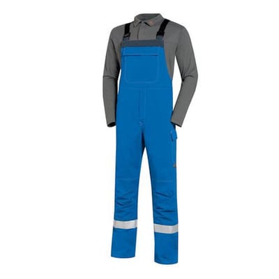 Latzhose multifunction kornblau, Größe 44, 46