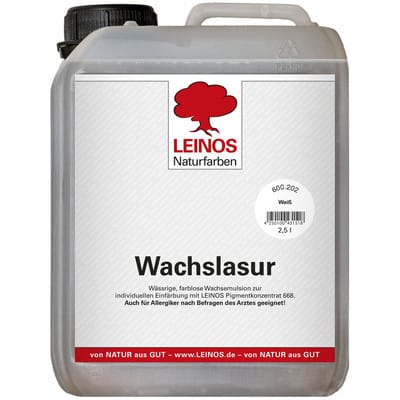 600 Wachslasur für Innen, 2,5 l, Weiß
