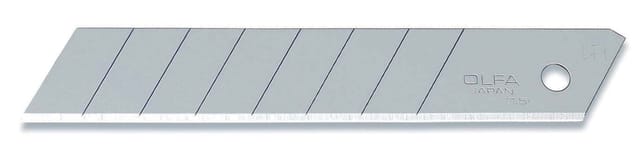 Messerklinge, Cuttermesserklinge ultrascharf Excel Black, OLFA LBB 50 Stück 18mm für Pappe, Leder, Tapete, Folie und Trockenbau