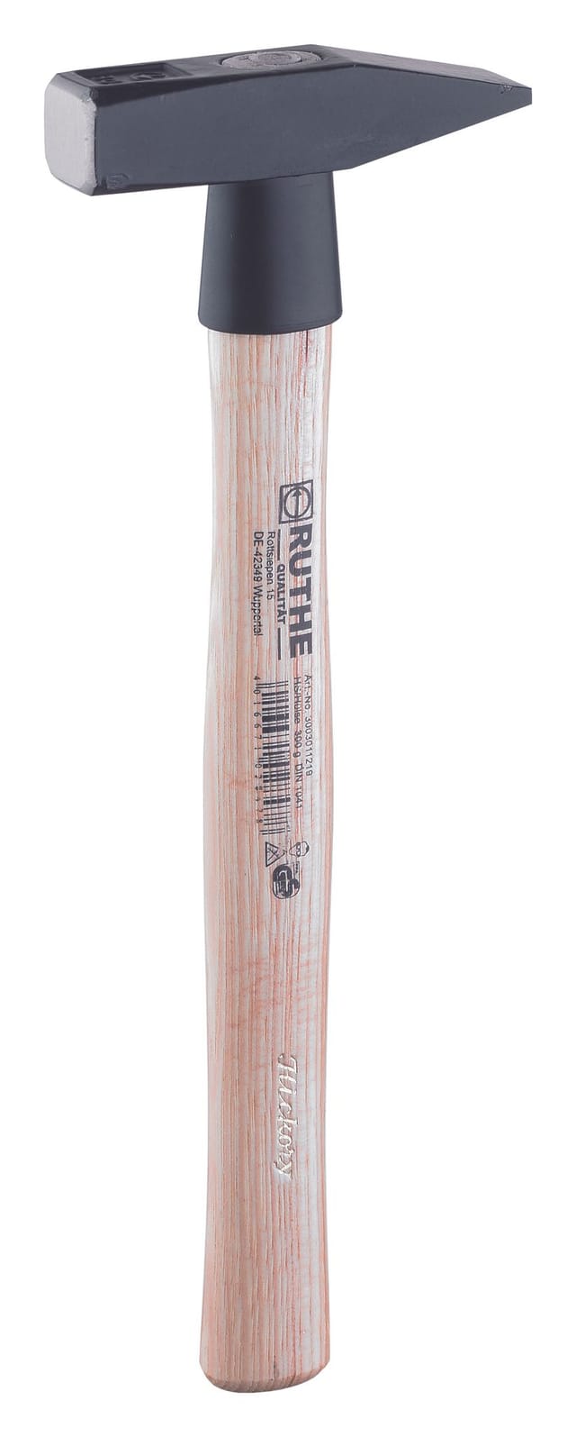 Ruthe Schlosserhammer, Hickory Stiel, 800 g Kopfgewicht, Deutsche Form, DIN 1041, VPA/GS geprüft