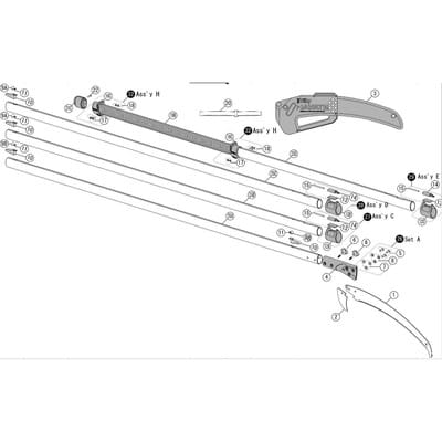 Ersatzblatt Hayate 420 mm, 6,5 ZpZ KSI037342-L5