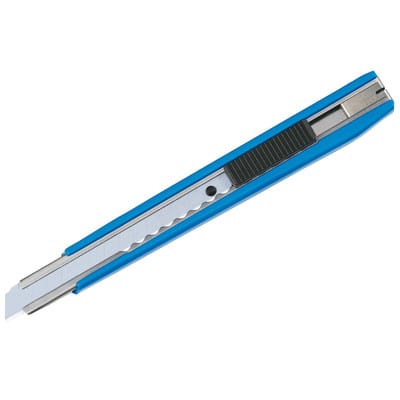 Auto-Blade-Lock Cutter 9 mm mit 3 Klingen.Display 60 Stück, Gelb,Blau,Rot