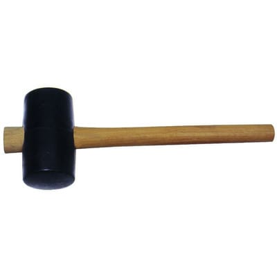 Gummihammer mit Stiel schwarz 75 mm