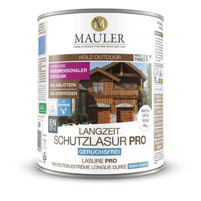 Langzeit-Schutzlasur Pro Eiche Antikschwarz 1l