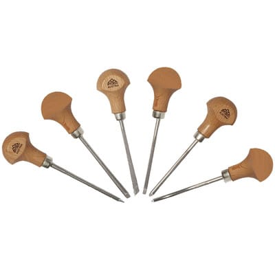 Micro Stechbeitel Satz 6-teilig
